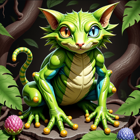 Trippy Alien Animals (Mostly Feline)