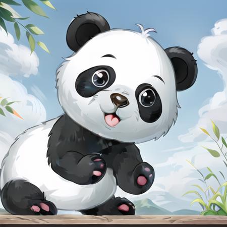 cute panda like dog