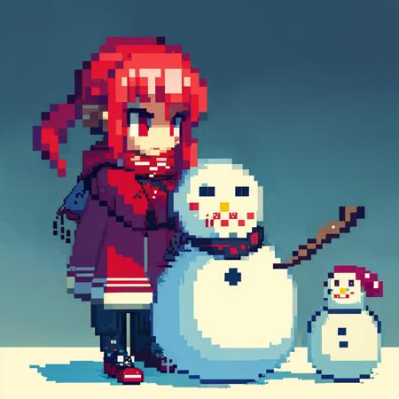 Pixel Snowman Suit (Dungeon Fighter Online) DNF大头像素雪人套装表情包