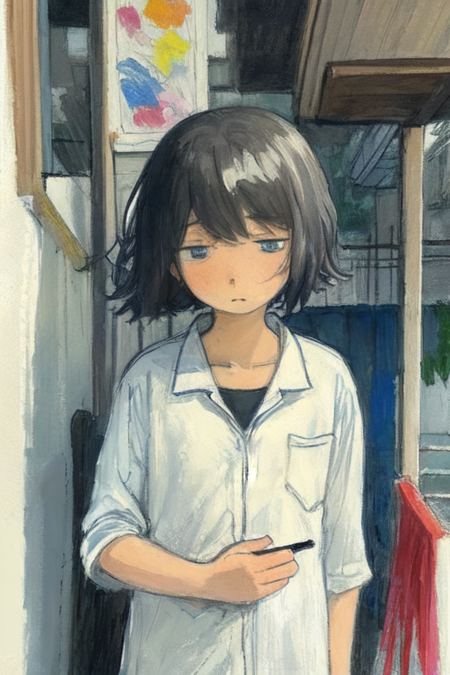 Crayon/Rough/Colored Pencil Drawing Art Style SD 1.5版本v1.0 (ID: 1203240)