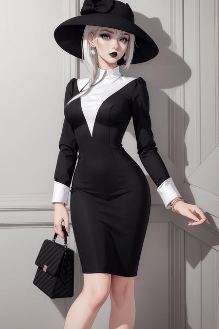 Monochrome Color Block Pencil Dress版本v1.0 (ID: 418164)
