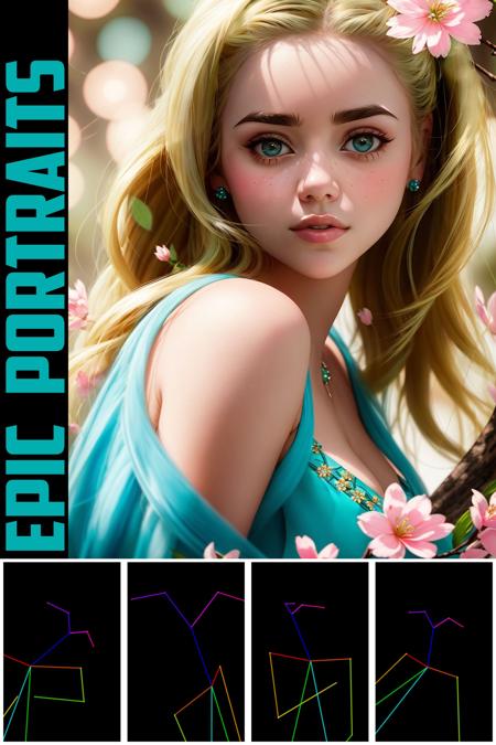 zPose EPIC Portraits (pose helper)版本SD 1.5 Volume 1 png (ID: 20016)