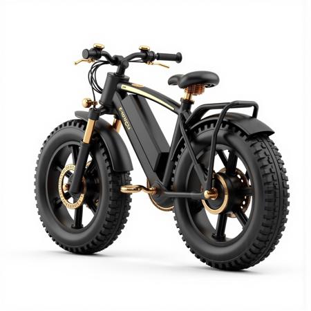 Matte Black & Metallic Gold Flux Style LoRA