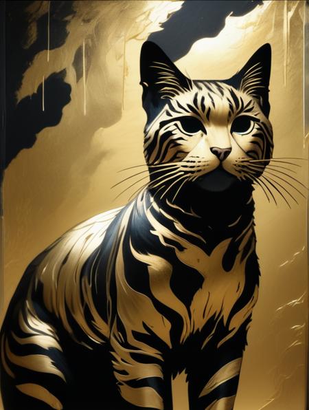 Silhouette with Gold Foil