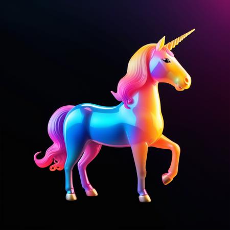 【Vibrant 3D icon】gradient effect on a black background XL