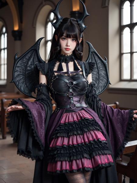 [Flux.1 D][Realistic] Gothic Dress | 哥特风裙子