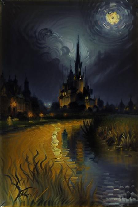 DARK | CITY | 暗黑| | 梵高 | OIL PAINT
