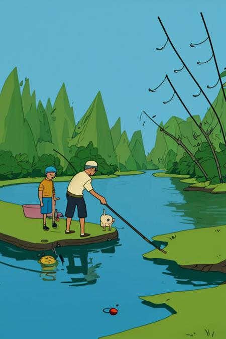 Adventure Time cartoon style