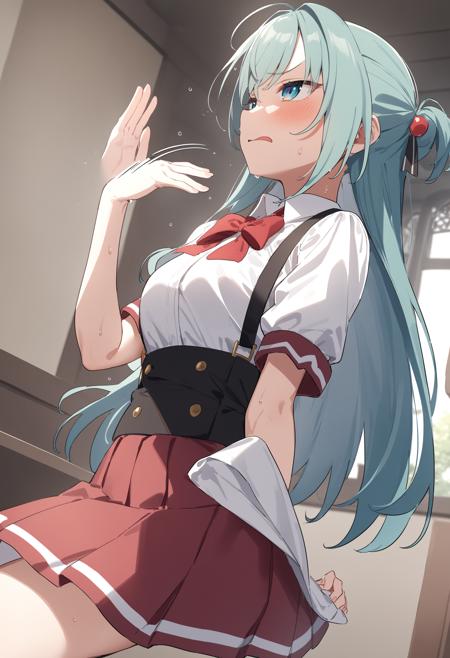 [SDXL&Pony] fanning self / fanning face / 手うちわ