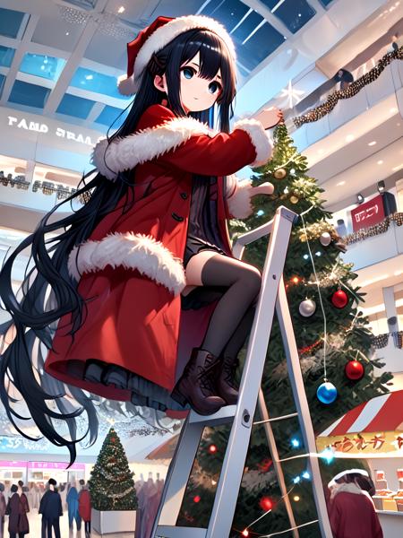 girl like christmas tree