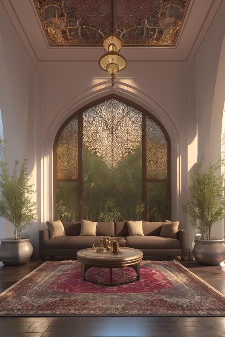 A Middle Eastern interior style
