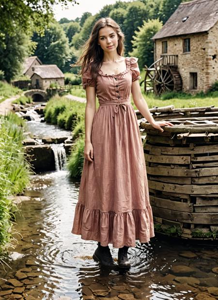 Ruffled Dress / Classic Style XL
