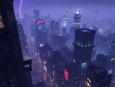 Gotham City - Gotham Knights [FLUX] LoRA Background