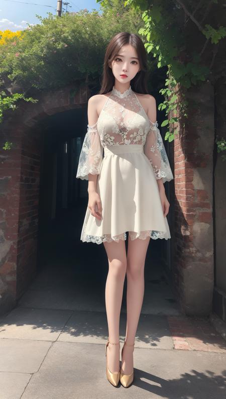 胸以上覆盖着蕾丝的衣服_Clothes with lace covering the collarbone