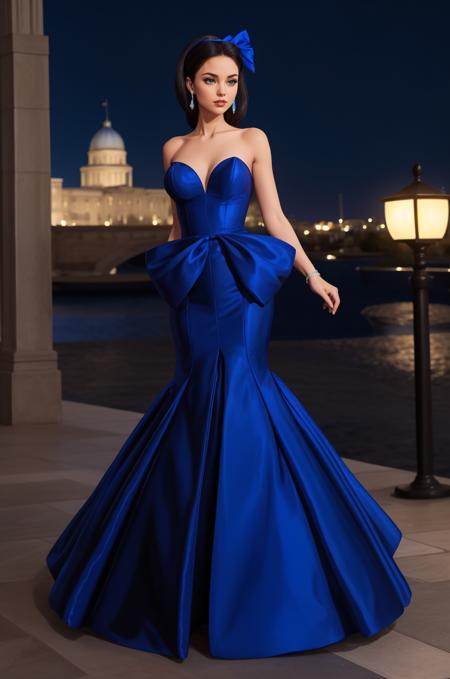 Celeb Couture - Strapless Royal Blue Gown