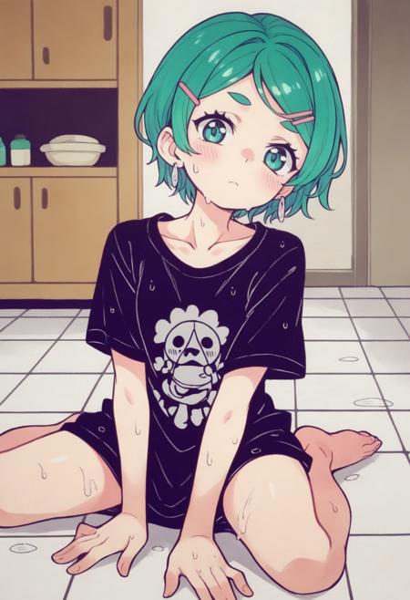 针对T-ponynai3 v6的 马克笔画在纸上效果Lora