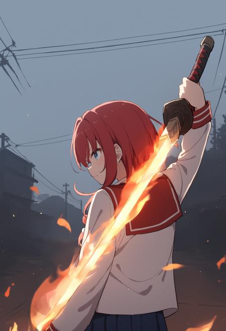 [SDXL&Pony] flaming sword / flame Sword / fiery sword / 炎の剣 / 火の剣 / フレイムソード