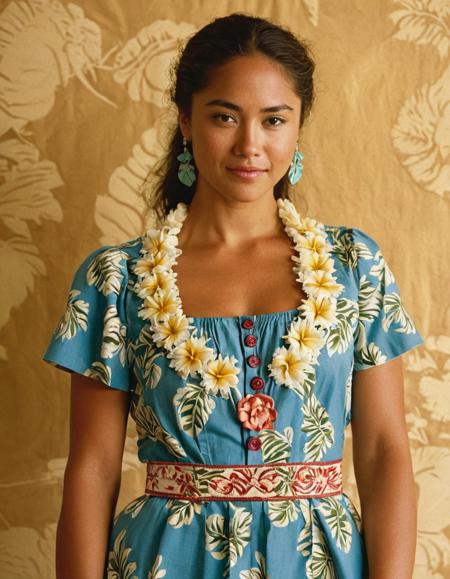 Traditional Hawaiian women's outfit