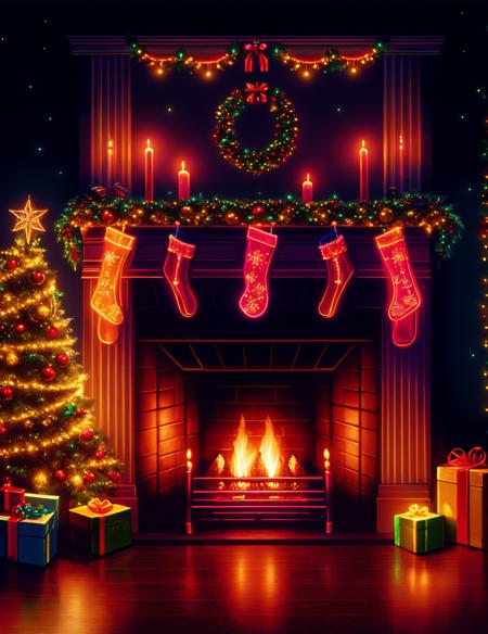 DonM - Neon Christmas Ghost Style [SD1.5, SDXL]