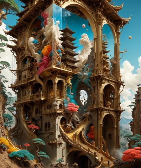 Oriental Surreal Scifi Fantasy XL Style LoRa