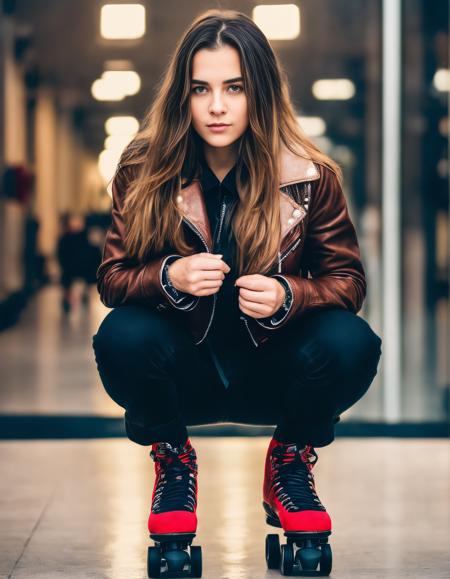 Woman on Rollerskates