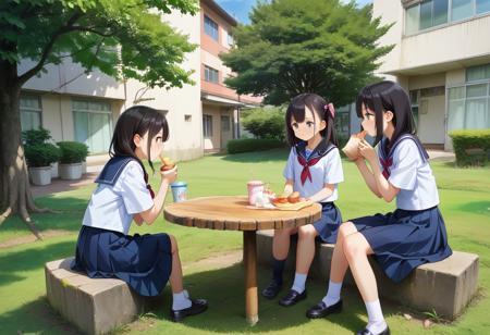学校の中庭 School courtyard PONY