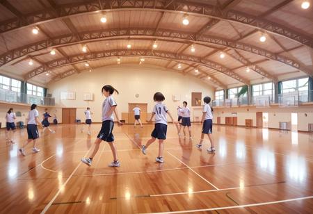 体育館 Japanese school gymnasium PONY