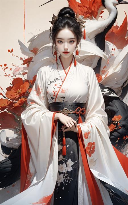 绪儿-鹤 Red crowned crane