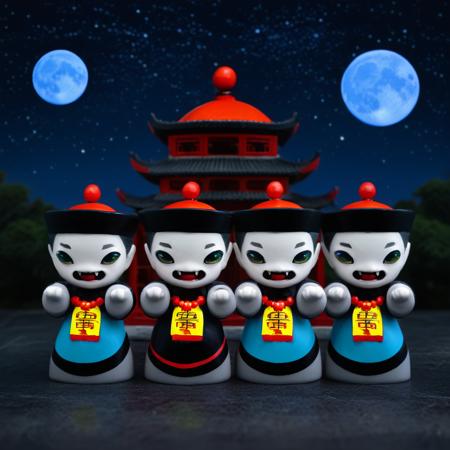 Adorable Jiangshi Chinese vampire toy - sdxl