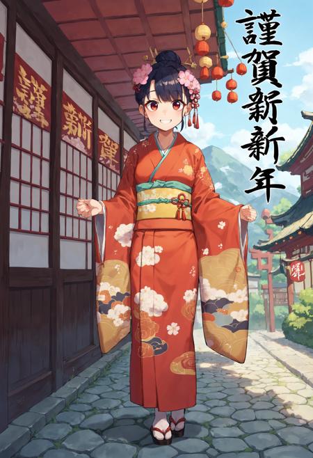 (PonyXL) 謹賀新年XL | Happy New Year Kanji Template