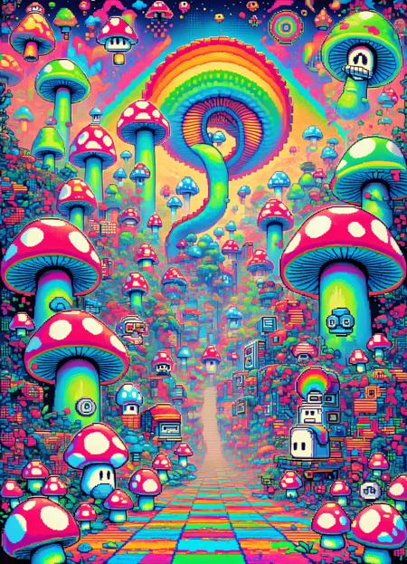 DonM - Shroom Kingdom 8bit [SD,SDXL,Pony]