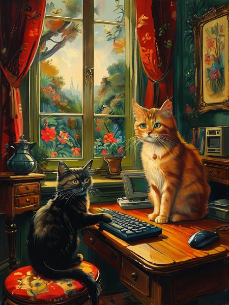 style of Louis Wain [SDXL] 120