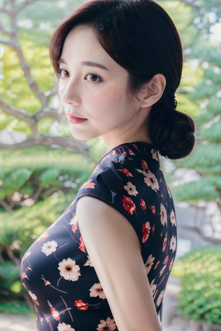 【Realistic】黑色印花旗袍 China Dress / Cheongsam / Qipao