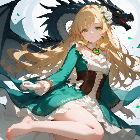LOTM - 奥黛丽.霍尔 Audrey Hall - 绿裙 Green Dress - 诡秘之主 Lord Of The Mysteries - Pony SDXL