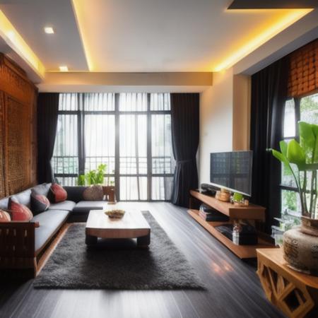Southeast Asian style living room