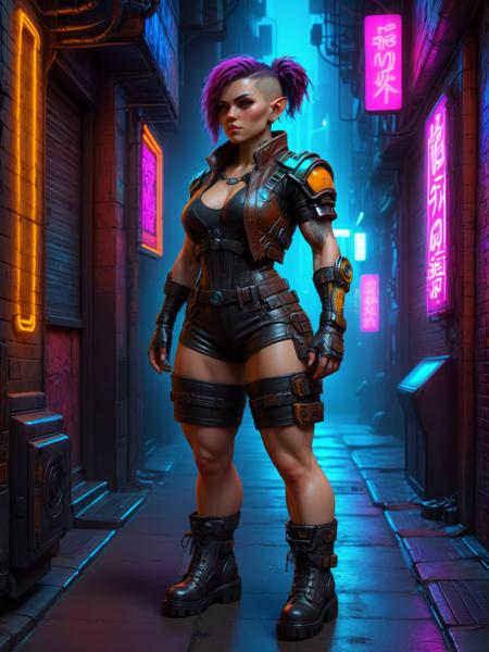 Neon Cyberpunk - Dwarves SDXL