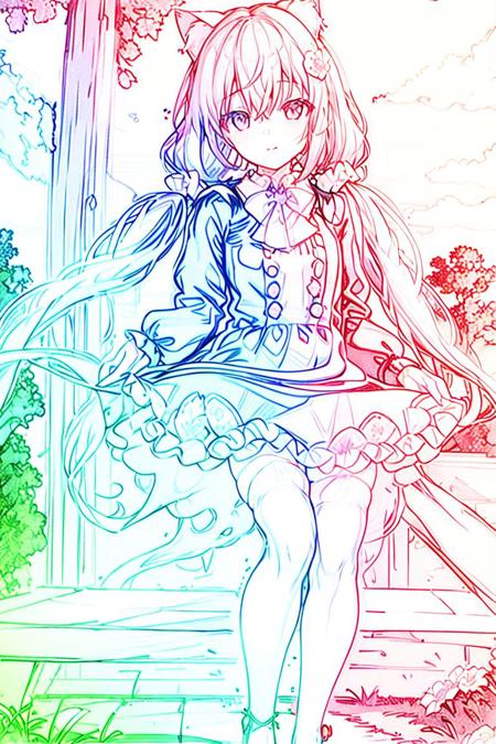 彩线法︱Rainbow lines style