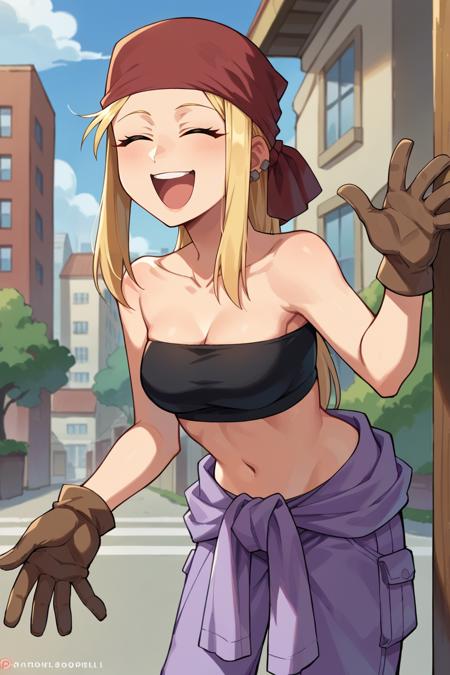 Winry Rockbell/ウィンリィ・ロックベル (Fullmetal Alchemist) SDXL LoRA | 3 Outfits [Pony Diffusion]