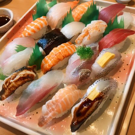 おまかせにぎり盛り合わせ sushi SDXL