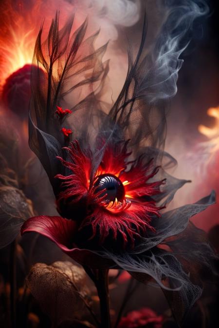 Red eye flower