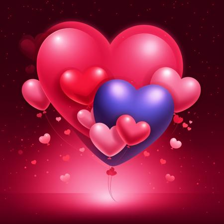 Heart Balloons (Valentine's Day)