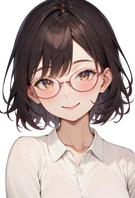 oval metal frame glasses2 SDXL