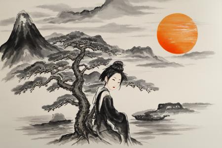 Ink wash Painting - Sumi-e Style LoRA