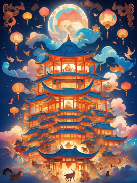 国潮风格插画 | Chinese National tide style版本v1.0 (ID: 206887)