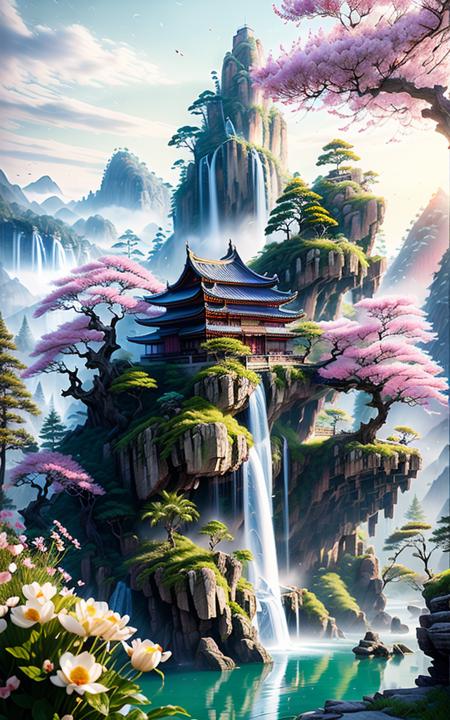 Ancient Chinese Scenery Background XL