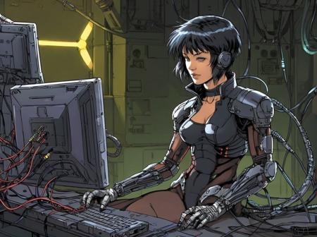 Ghost in the Shell 1995 environment LoRA [XL+Pony]