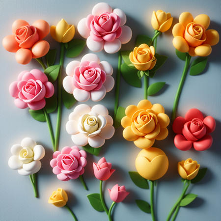 3D flower decoration/design material