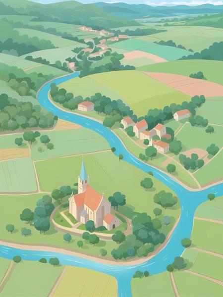 Cartoon Style XL -by Happy Ai/Game Scenes/Anime Style/Flat Anime/Flat Illustration/卡通/Q版/游戏人物场景/漫画のゲームシーン/만화 게임
