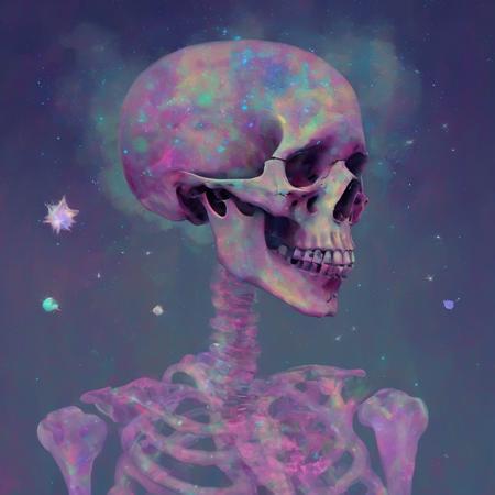 Glittery portrait