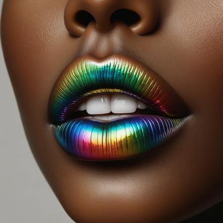 Iridescent Rainbow Lips